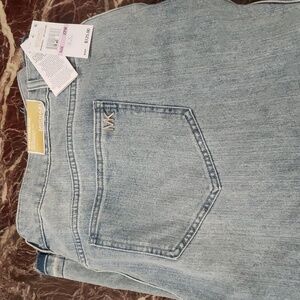 Michael Kors Stretch Denim High Rise Cropped Flare Leg Jean